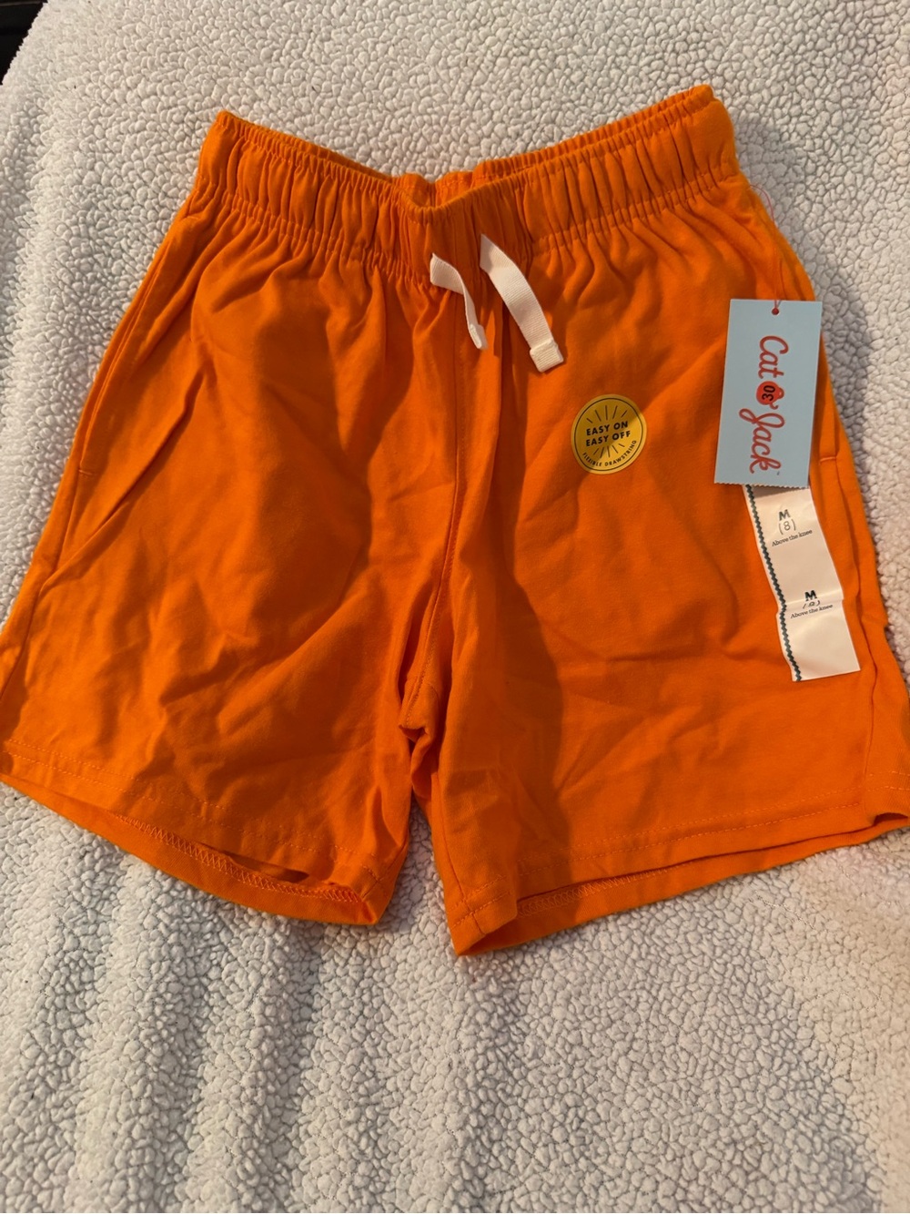 Cat & Jack Boys Orange Size 8  Elastic-Waist Shorts Above Knee B 19